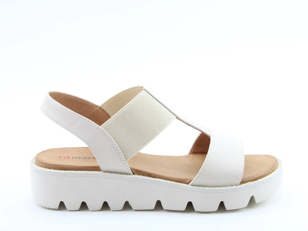 Heavenly Feet Ritz Ladies Lightweight Chunky Sandal Stone VEGAN FRIENDLY