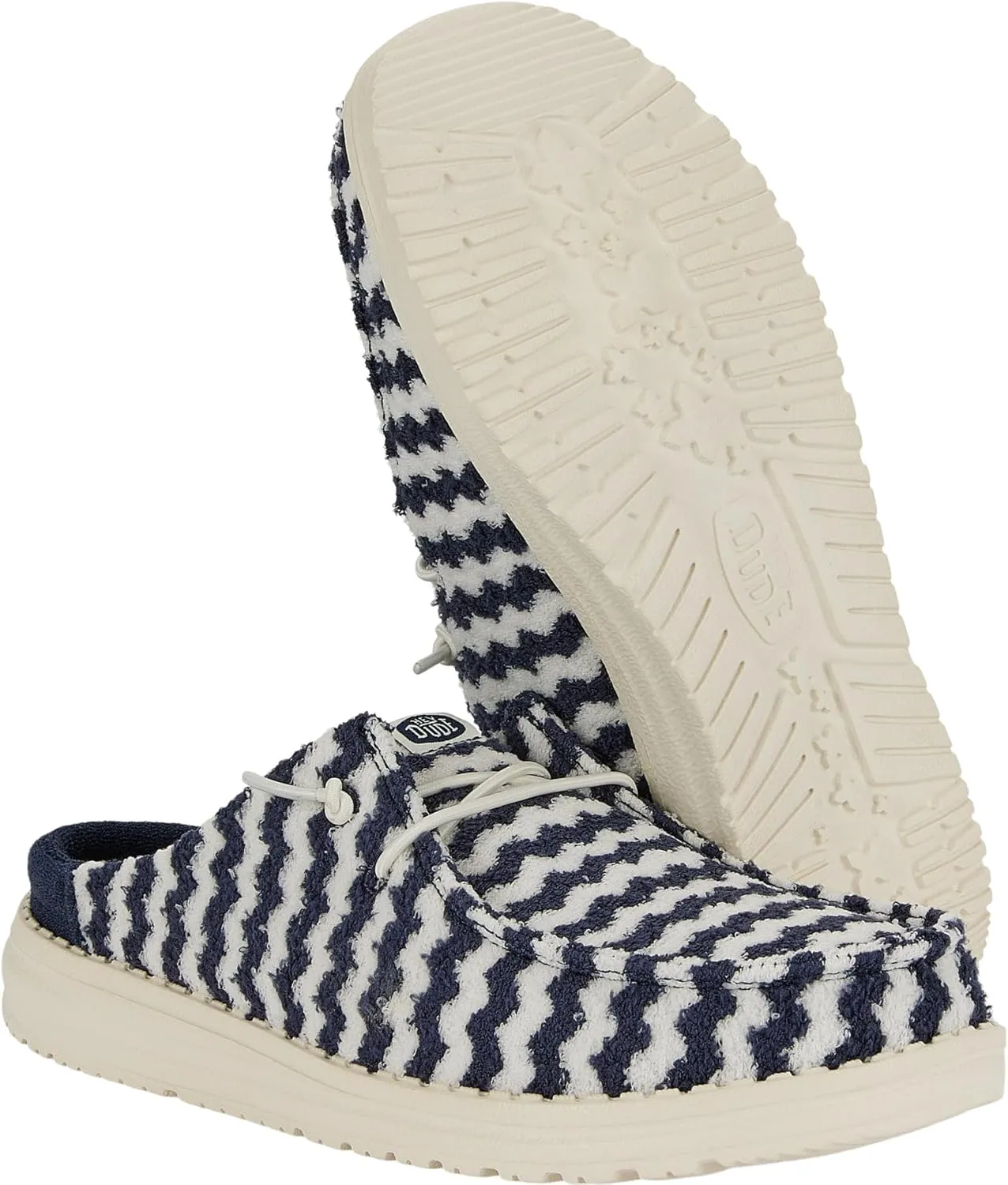 Hey Dude Women's Wendy Slip Terry Stripe Loafer