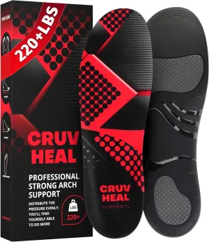 High Arch Support Insoles for Plantar Fasciitis for Women and Men - Orthotic Shoe Inserts - Boot Work Shoe Plantar Fasciitis Insoles (Ruby, L)