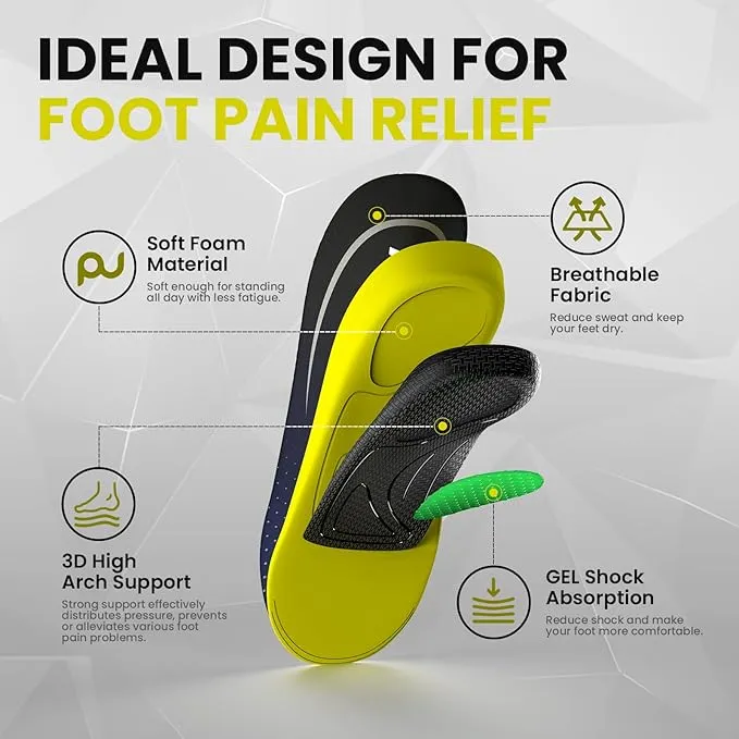 High Arch Support Orthotics Insoles
