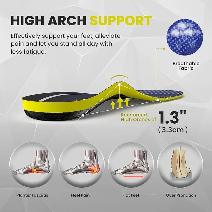 High Arch Support Orthotics Insoles