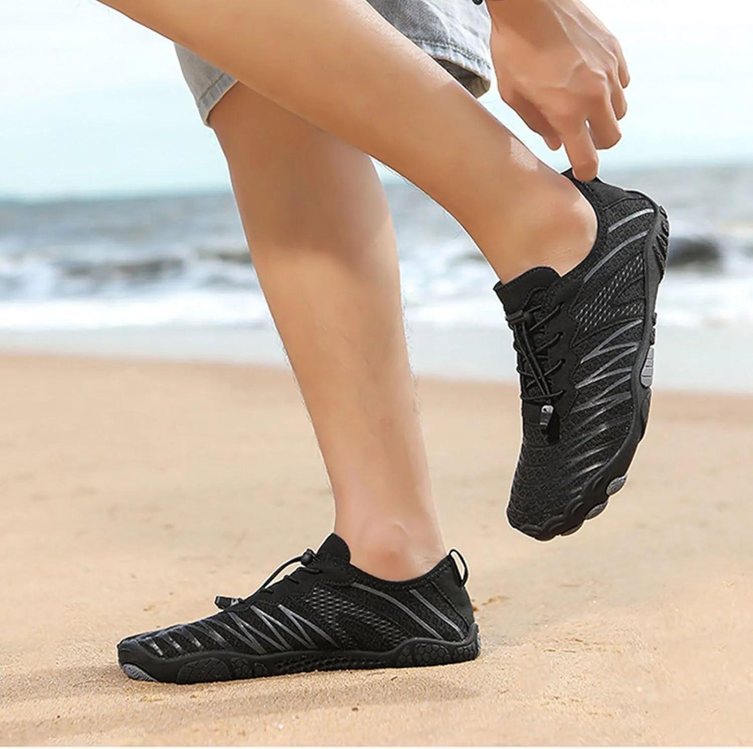 Hike Barefoot Shoes for Women Men Wide Toe Water Non Slip Shoes Breathable Lightweight Athletic Footwear Swimming Beach Sports Shoe Grounded Comfort wear