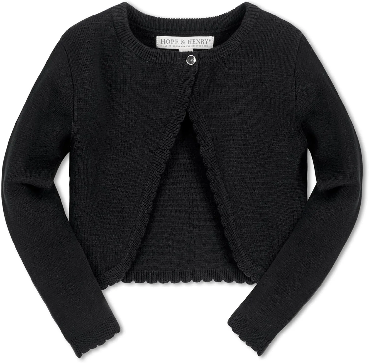 Hope & Henry Girls' Milano Stitch Cardigan Sweater