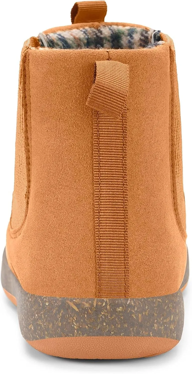Hsyooes Womens Mens Chelsea Boots Minimalist Winter Snow Boots Wide Width Ankle Booties with Arch Support Slip-on Short Boot Shoes