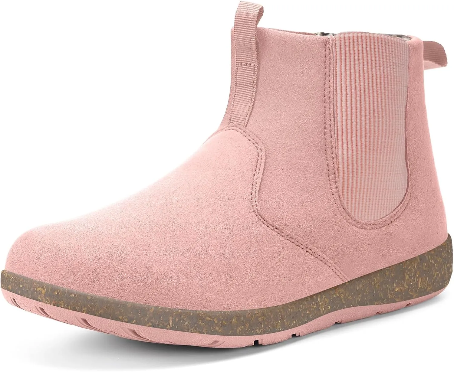 Hsyooes Womens Mens Chelsea Boots Minimalist Winter Snow Boots Wide Width Ankle Booties with Arch Support Slip-on Short Boot Shoes
