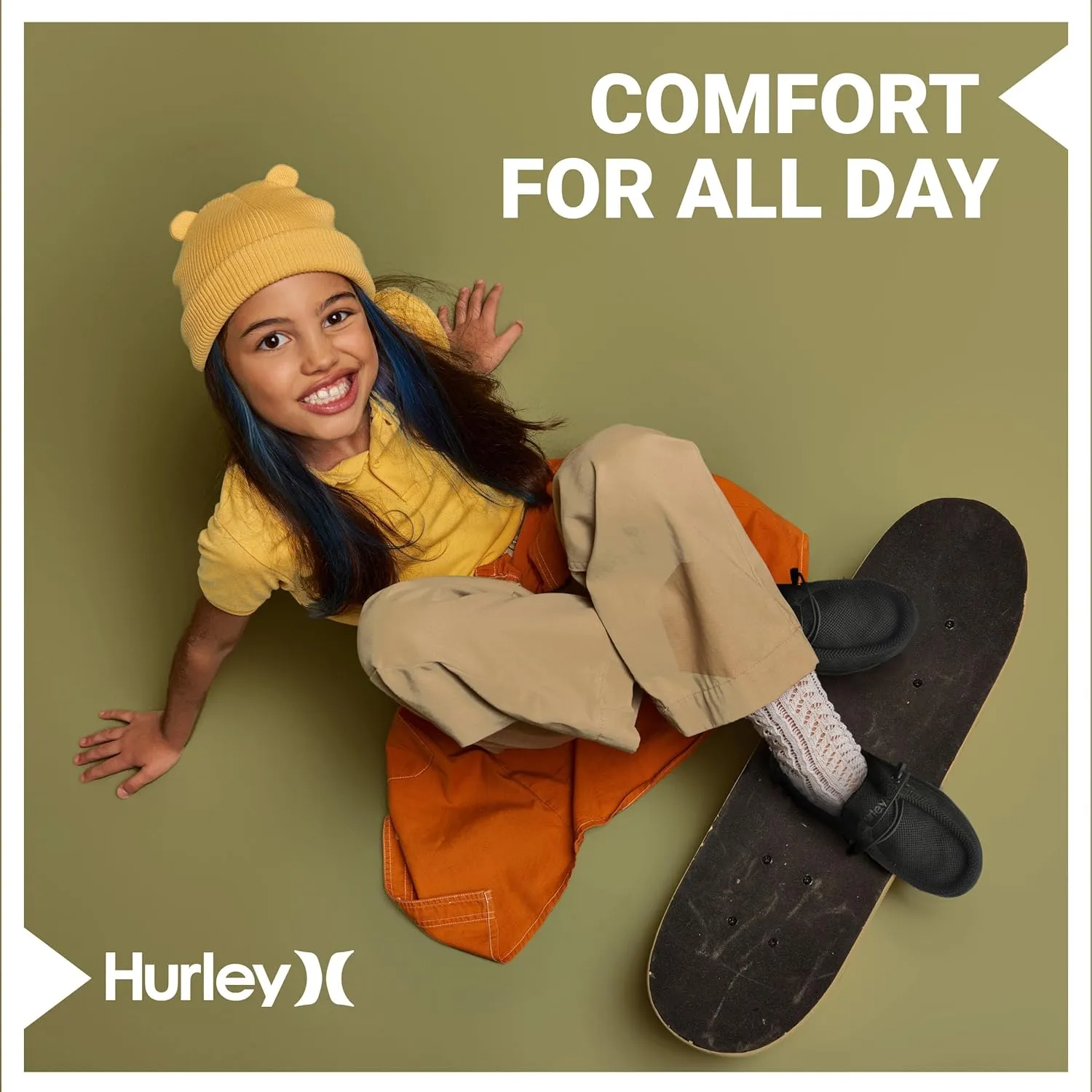 Hurley Kids Elastic Lace Loafers, Canvas Shoes for Boys & Girls - Comfortable, Durable, Stylish - Kid's Fashion Sneakers, Wide Toe Shoes for Everyday Wear