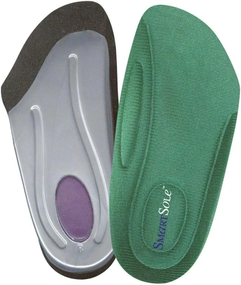Insoles for Plantar Fasciitis and Heel Pain Relief | Arch Support for Women & Men | Flat Feet & Shin Splints Relief | All Day Comfort | SmartSole Exercise Insoles - 3/4 Length