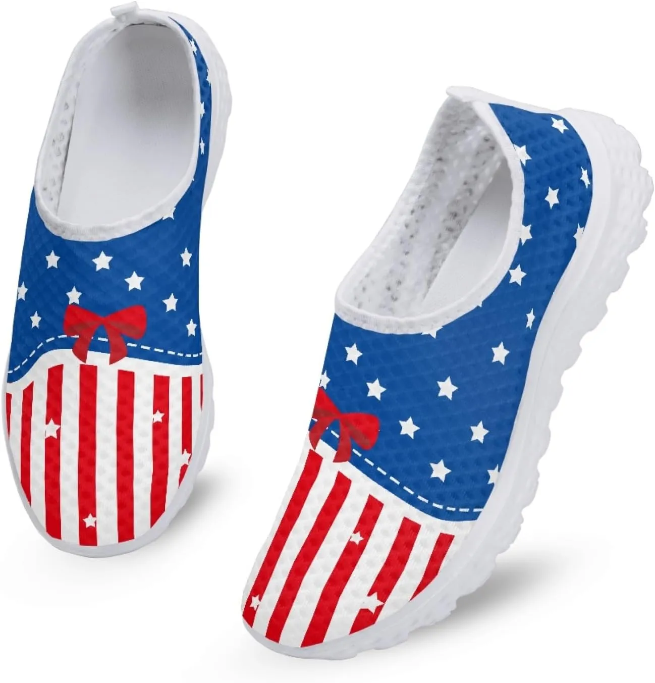 INSTANTARTS 3D Animal Women's Breathable Flat Running Water Shoes Beach Loafer