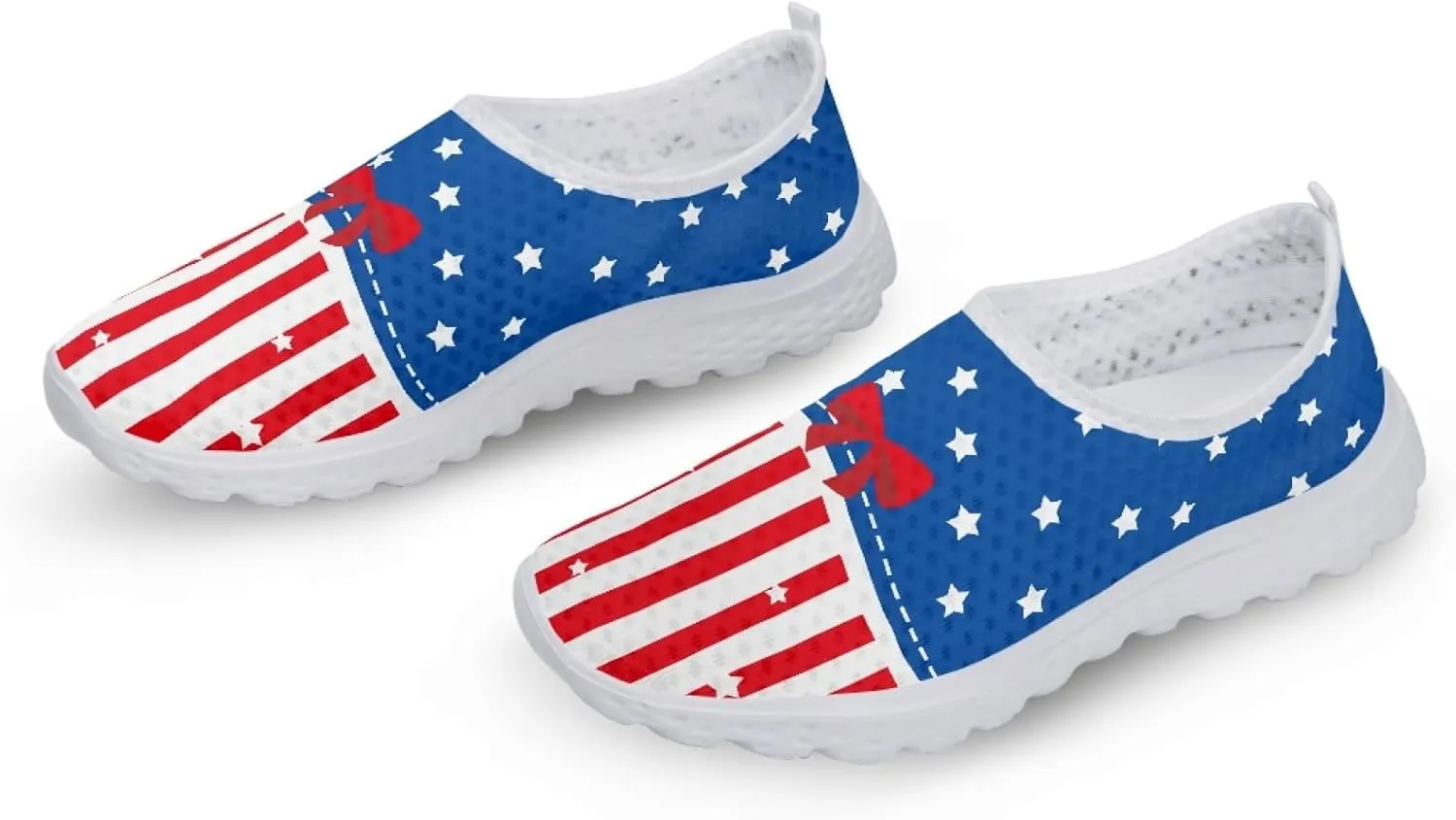 INSTANTARTS 3D Animal Women's Breathable Flat Running Water Shoes Beach Loafer