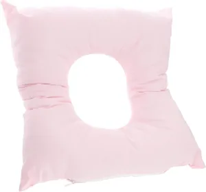 iplusmile Face Down Pillow Donut Pillow for SPA Salon Reusable Cotton Face Support Donut Cushion Pillow Hollow Face Pillow Washable for SPA Beauty Salon Head Support(Pink)