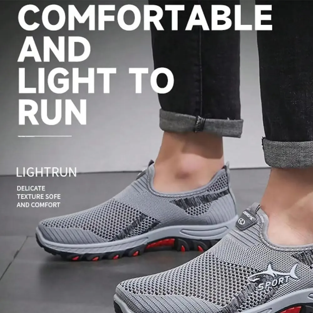 Jarv Cooling Comfort Sneaker, Men's Breathable Mesh Slip-Ons with Anti-Slip Traction, Soft Bottom for Walking Casual Wear
