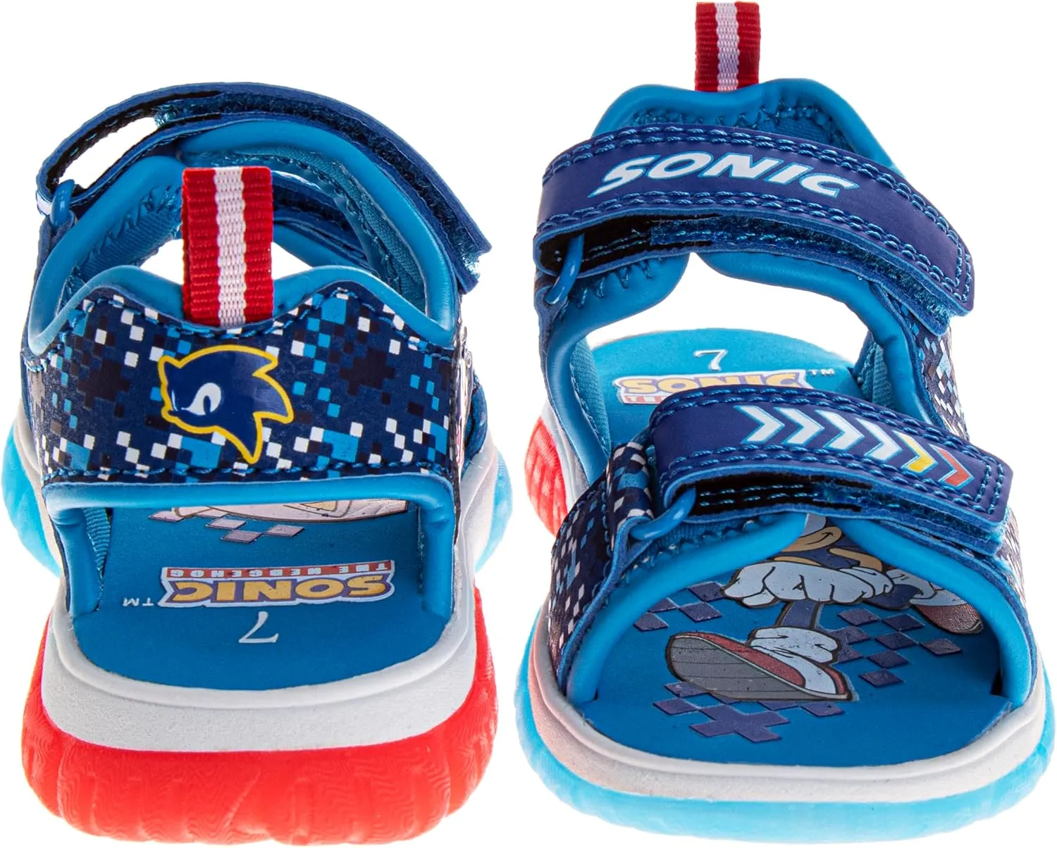 Josmo Boy's Sonic The Hedgehog Lighted Sandal (Toddler/Little Kid)