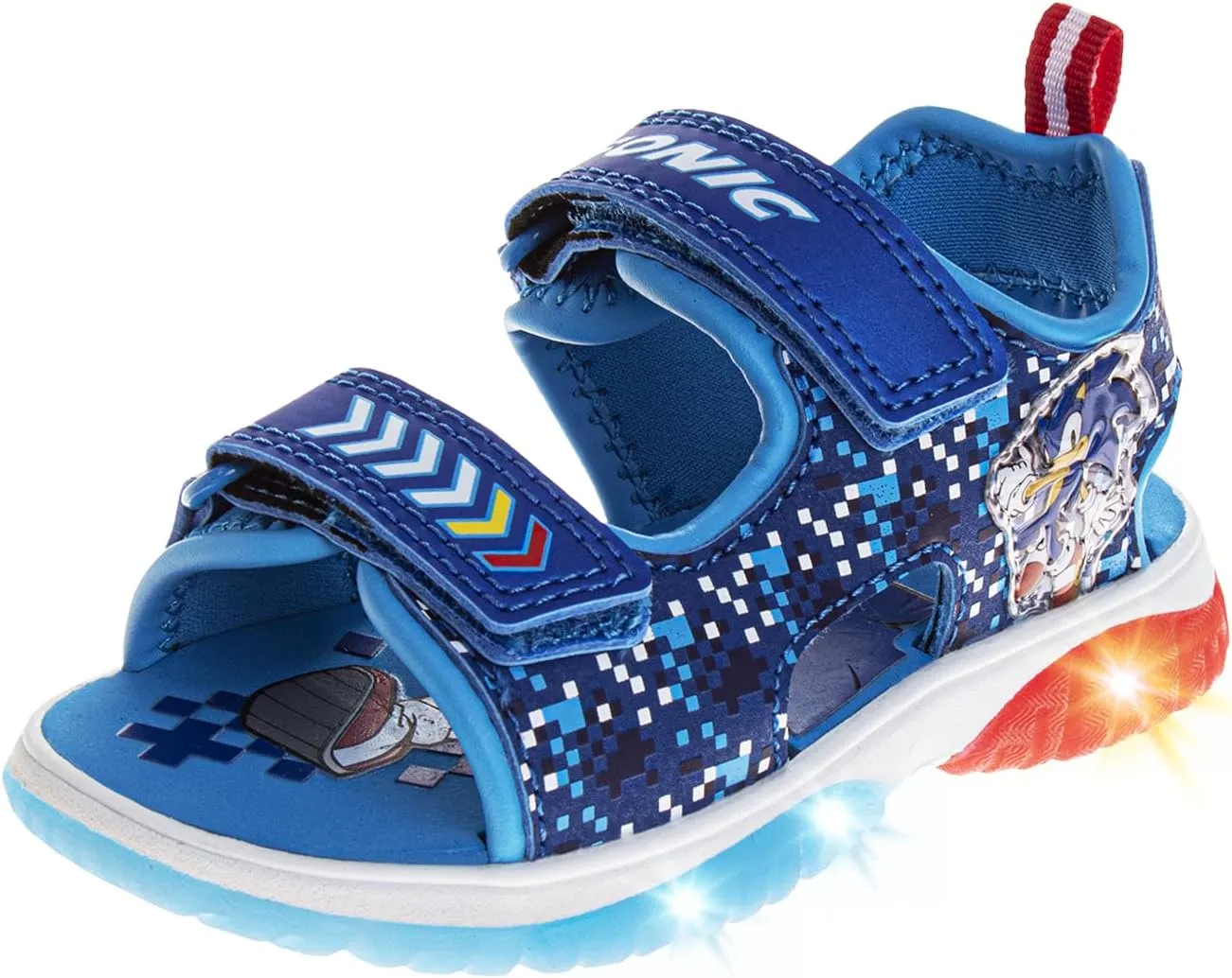 Josmo Boy's Sonic The Hedgehog Lighted Sandal (Toddler/Little Kid)