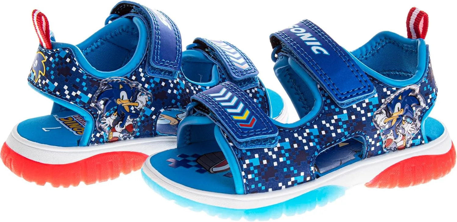 Josmo Boy's Sonic The Hedgehog Lighted Sandal (Toddler/Little Kid)