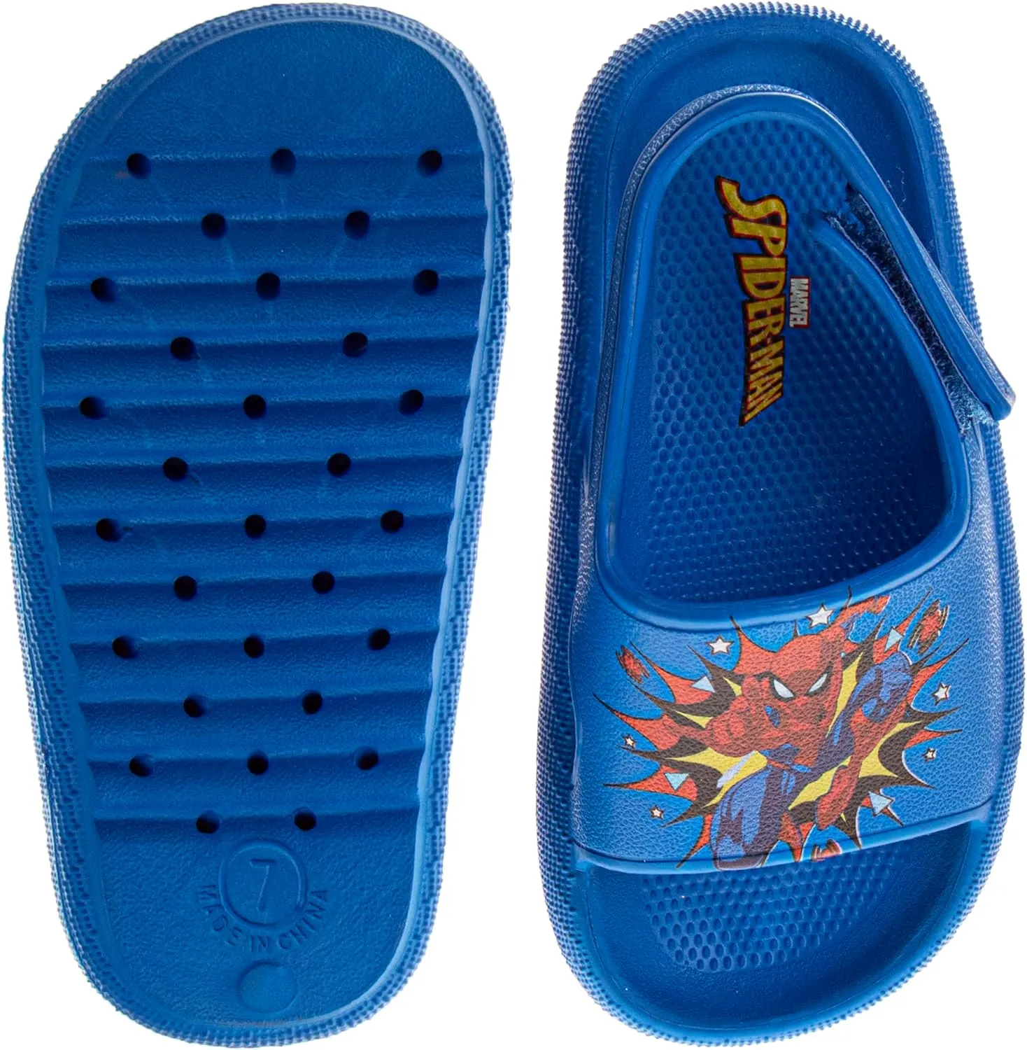 Josmo Kids Slides Open Toe Sandal - SpiderMan Paw Patrol Cars - Boys Sandals Slide SlipOn (sizes: 5-10 toddler)