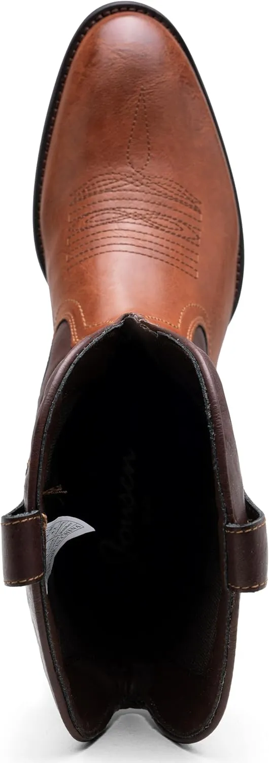 Jousen Cowboy Boots For Men Classic Western Embroidered Boot Retro Short Botas