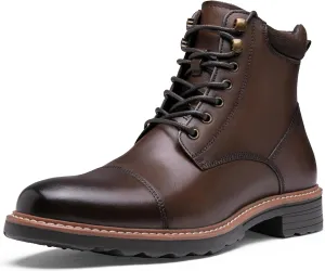 Jousen Mens Chukka Boots Leather Dress Boots for Men Retro Ankle Boots Mens High Top Boots