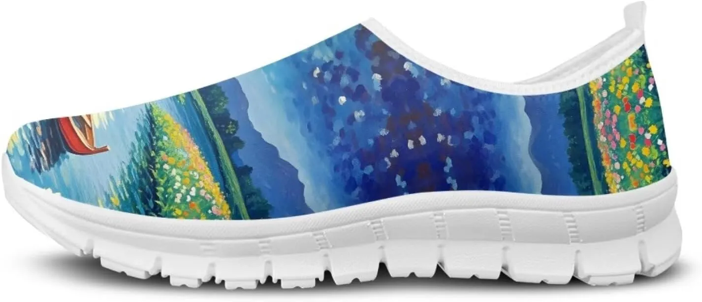 JoyLamoria Boho Elephant Walking Shoes Art Travel Travel Clog Slip on Causal Loafer Fashion Sneakers for Men Women