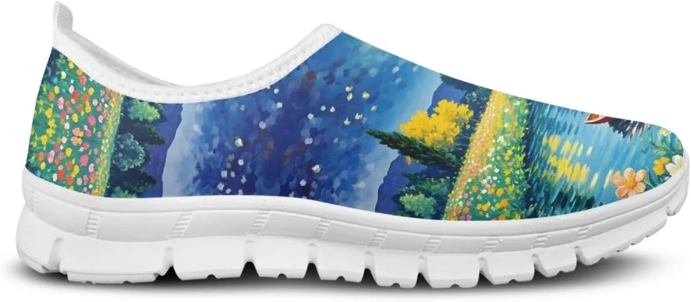 JoyLamoria Boho Elephant Walking Shoes Art Travel Travel Clog Slip on Causal Loafer Fashion Sneakers for Men Women