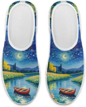 JoyLamoria Boho Elephant Walking Shoes Art Travel Travel Clog Slip on Causal Loafer Fashion Sneakers for Men Women