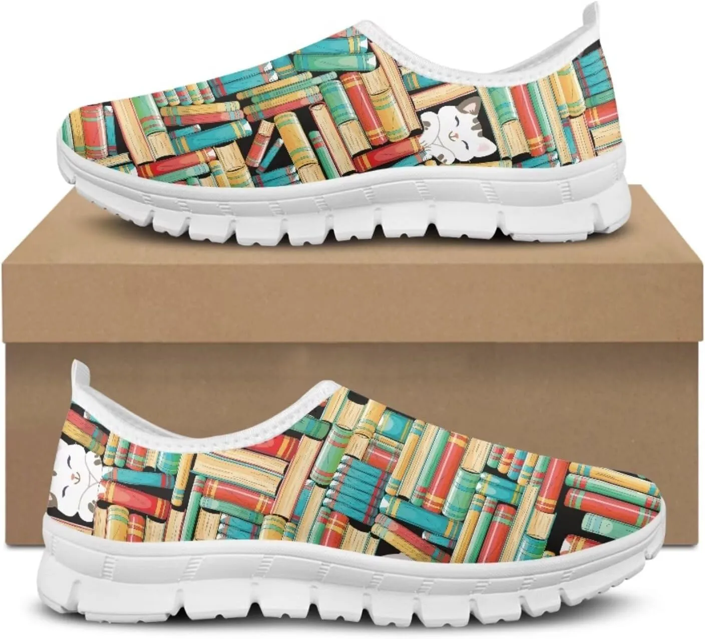 JoyLamoria Bright Blossom Walking Shoes Travel Clog Slip on Causal Loafer with Floral Print Fashion Sneakers for Men Women
