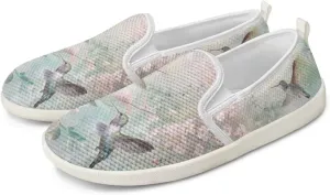 JoyLamoria Hummingbird Sneakers Walking Shoes Teens Adults Elastic Loafers and Flats Quick Drying Sneakers Slip On Shoes Arch Support