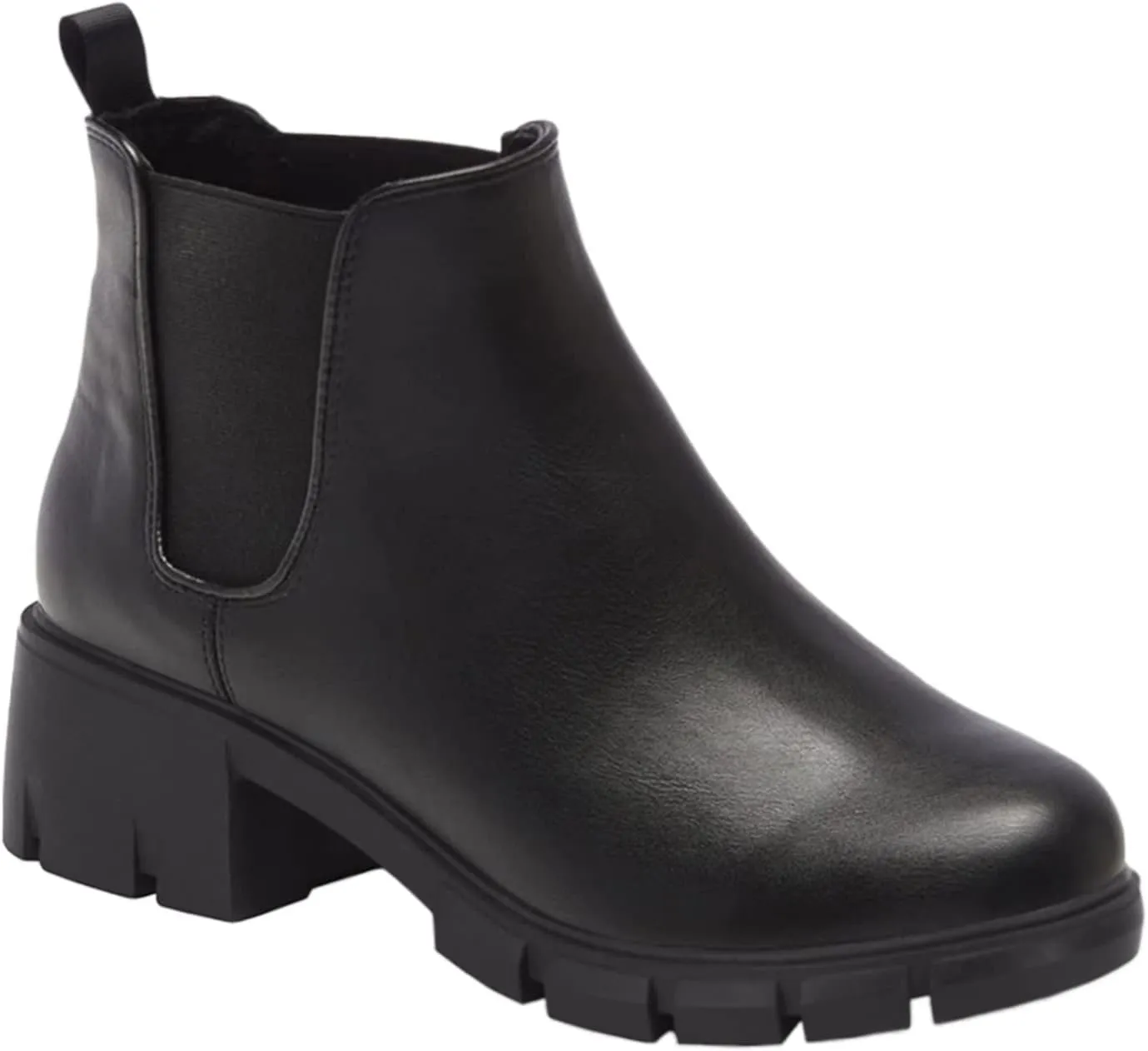 Juliet Holy Boys Girls Ankle Boots Platform Chunky Block Heel Slip On Lug Sole Chelsea Booties for Toddler Little Big Kid