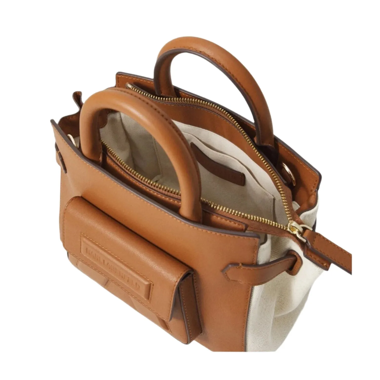KARL LAGERFELD IKONIK CAMEL TOTE BAG