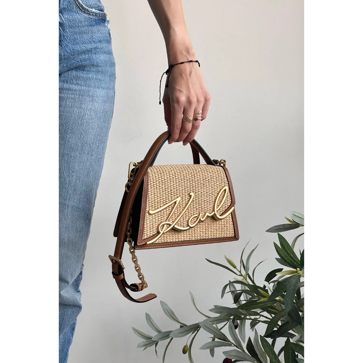 KARL LAGERFELD MEDIUM SIGNATURE BAG