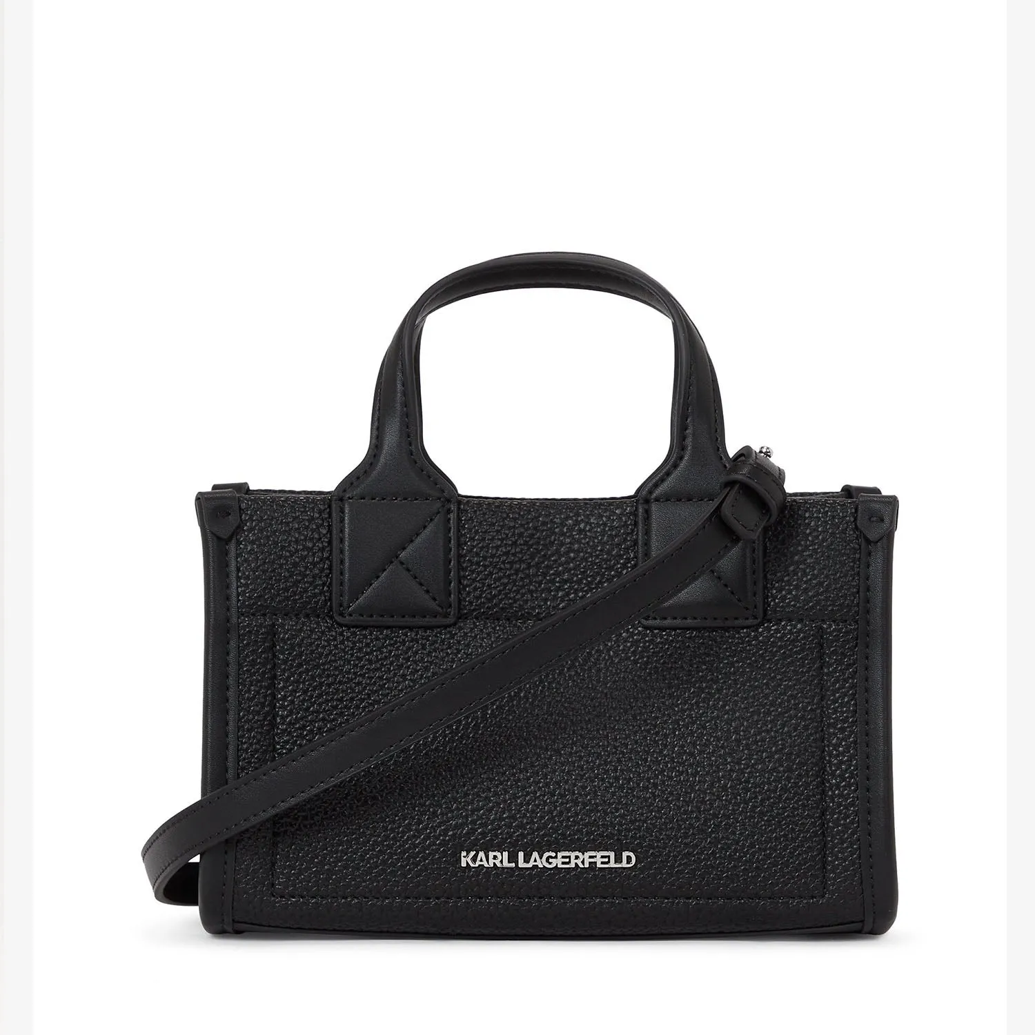KARL LAGERFELD SKUARE GRAINY BLACK BAG