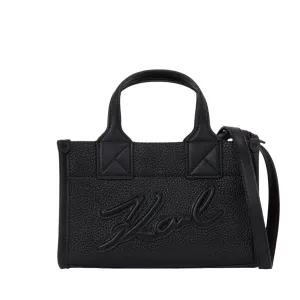 KARL LAGERFELD SKUARE GRAINY BLACK BAG