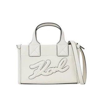 KARL LAGERFELD SKUARE GRAINY WHITE BAG