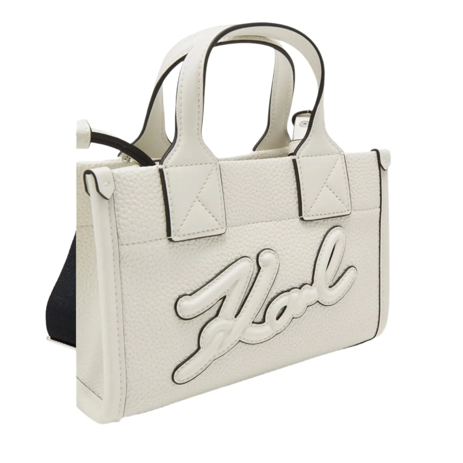 KARL LAGERFELD SKUARE GRAINY WHITE BAG