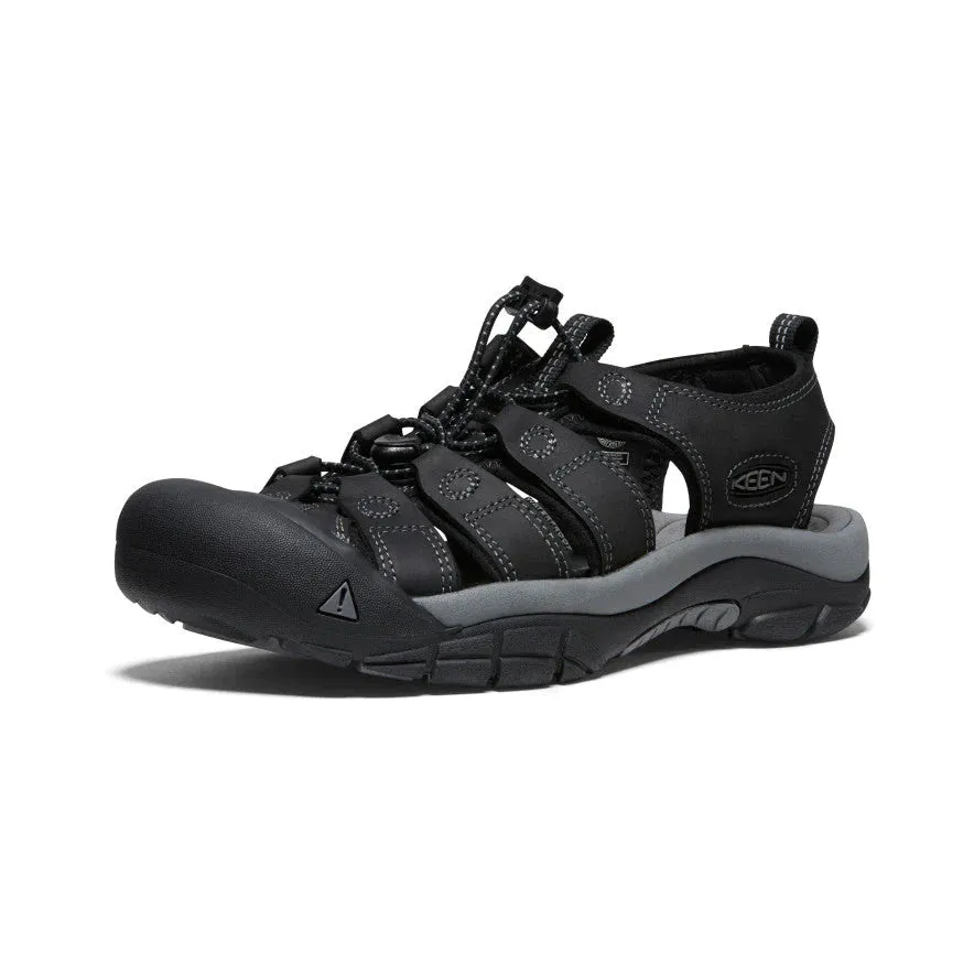 Keen Men's Newport Leather Black/Steel Grey