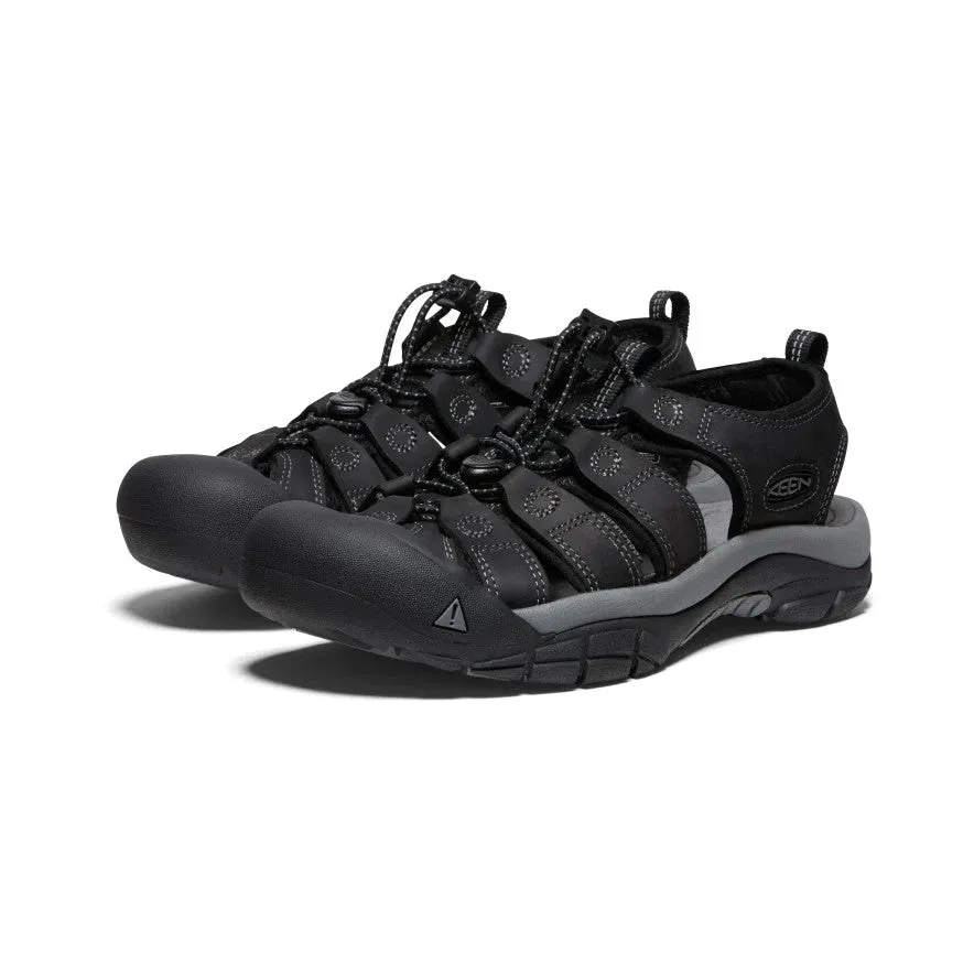 Keen Men's Newport Leather Black/Steel Grey