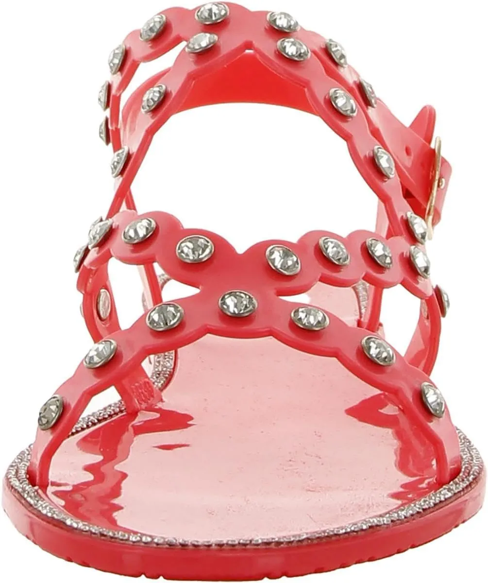 Kenneth Cole Women's Dahlia Jelly Jewel Sandal Flat Platform