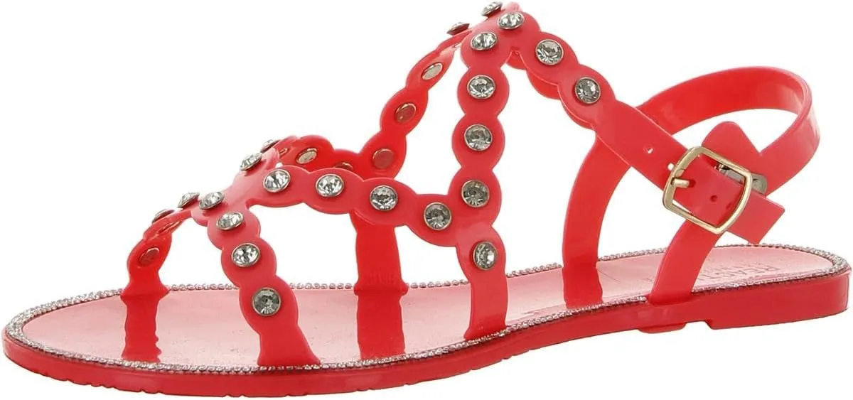 Kenneth Cole Women's Dahlia Jelly Jewel Sandal Flat Platform