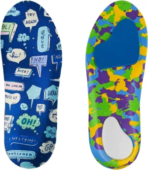 Kids Arch Support Orthotics Plantar Fasciitis Flat Feet Over-Pronation Insoles Relieve Arch, Heel & Ankle Foot Pain Inserts with Heel Cushion (6.5M Big Kid, Multicolor)