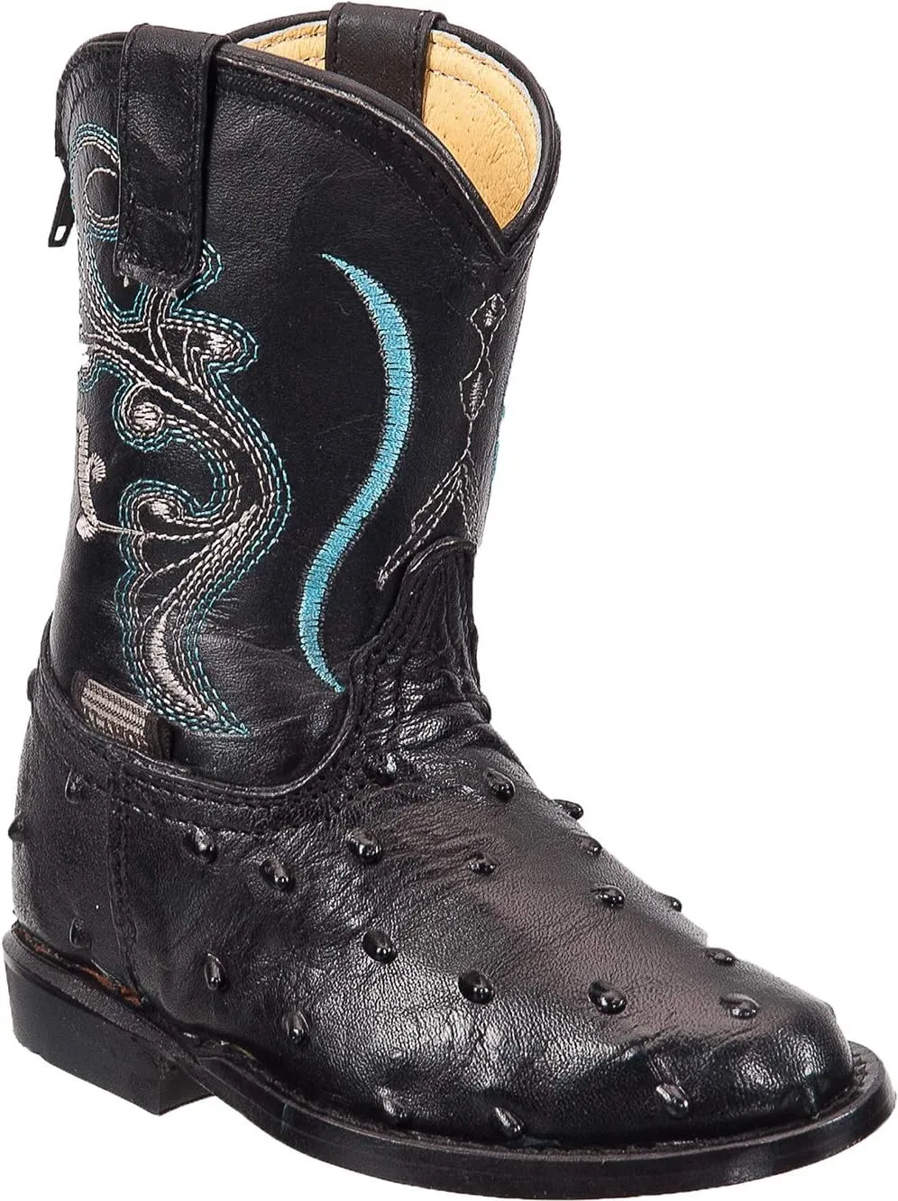 Kids Cowboy Boot Infant Toddler Ostrich Print Western Boot