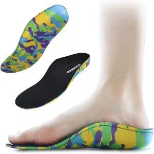 Kids Orthotic Cushioning Arch Support Shoe Insoles, Children EVA Foam Inserts for Flat Feet, Plantar Fasciitis Size 4
