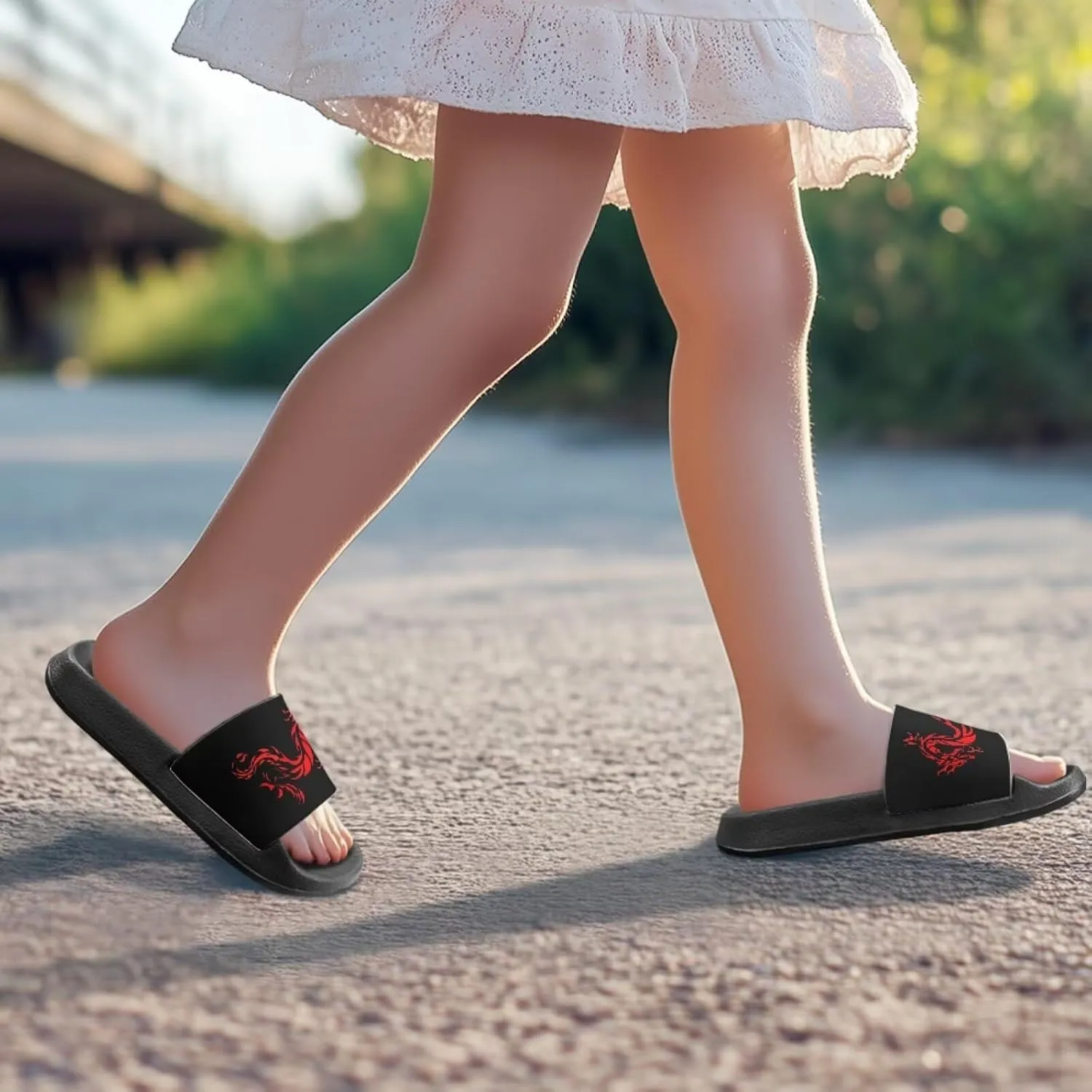 Kids Sandals Boys Quick Drying Bathroom Shower Sandal Summer Beach Pool Slippers with Non-Slip Sole