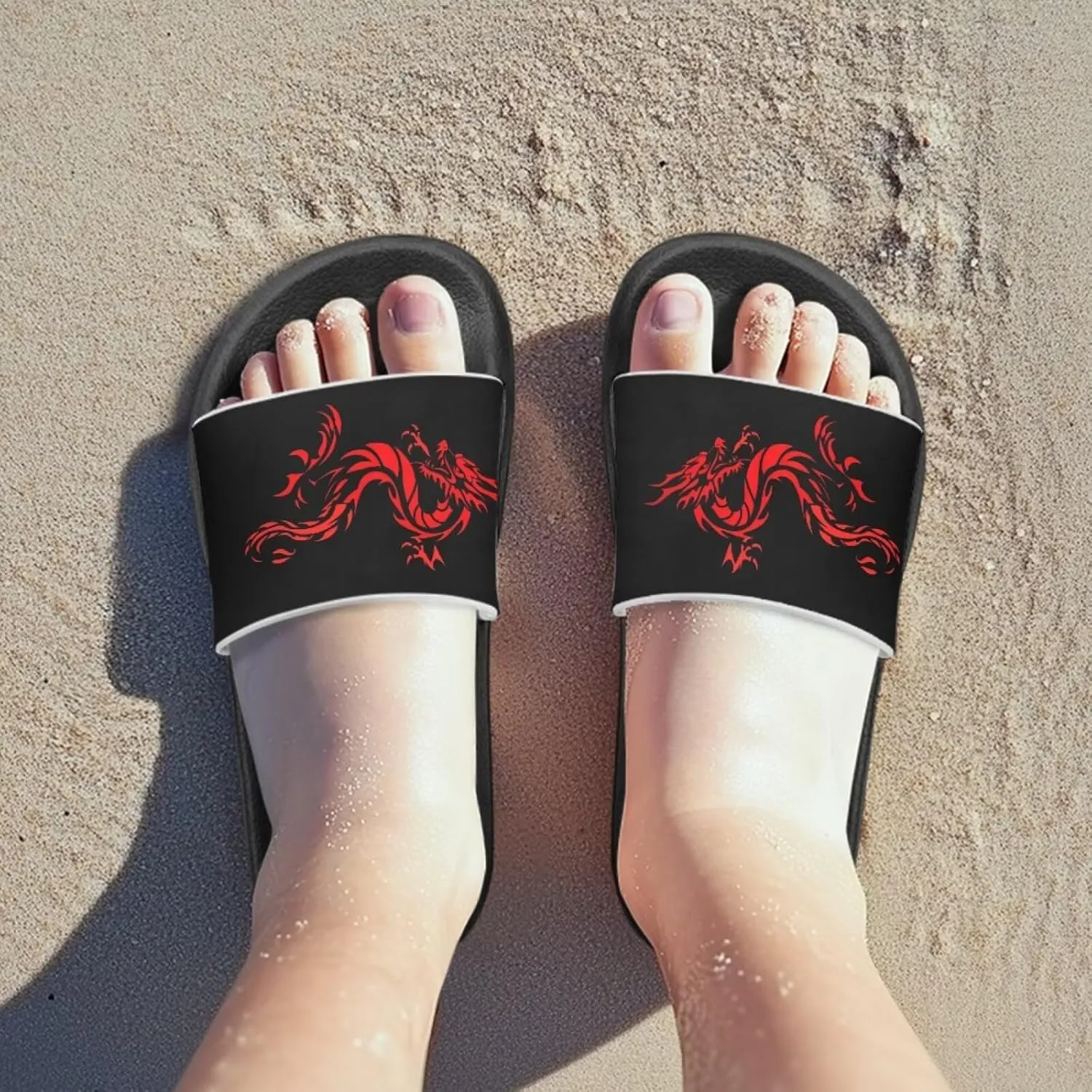 Kids Sandals Boys Quick Drying Bathroom Shower Sandal Summer Beach Pool Slippers with Non-Slip Sole