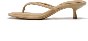 Kitten Heel Thong Sandals for Women Slip-on Low Heeled Sandal Fashion Summer Flip Flops Heels