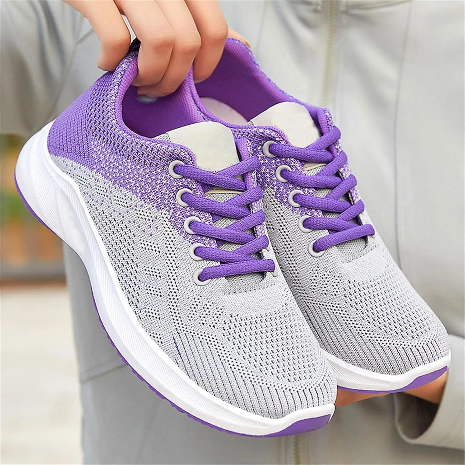Kubbon Womens Sneakers Casual Walking Athletic Non Slip Sneakers Lightweight Fashion Sport Sneakers Light-Weight Mesh Athletic Style for Bowlers