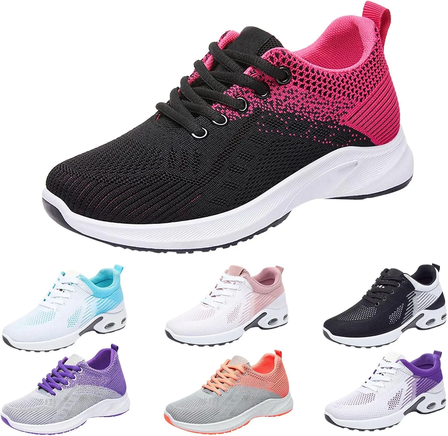 Kubbon Womens Sneakers Casual Walking Athletic Non Slip Sneakers Lightweight Fashion Sport Sneakers Light-Weight Mesh Athletic Style for Bowlers
