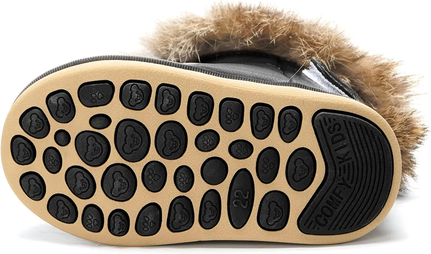 KVbabby Toddler boots Kids Snow Boots Girl's Warm Winter Boots Waterproof Boot PU Leather Non-slip