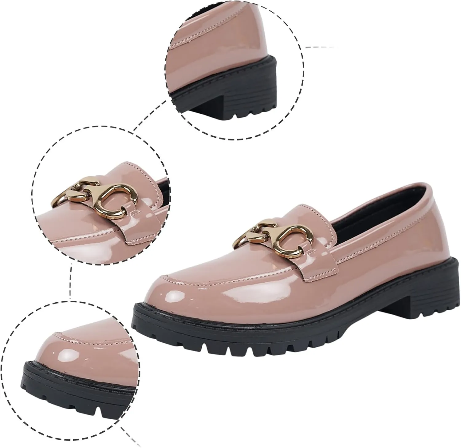 Ladies Fashion Soft Sole Leather Slip On Comfortable Thick Soled Casual Shoes Lady Shoe with Arch Support