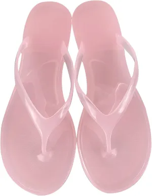 Ladies Summer Transparent Jelly Crystal Flat Bottom Toe Flip Microfiber Slippers Indoor Outdoor Slippers Women Summer