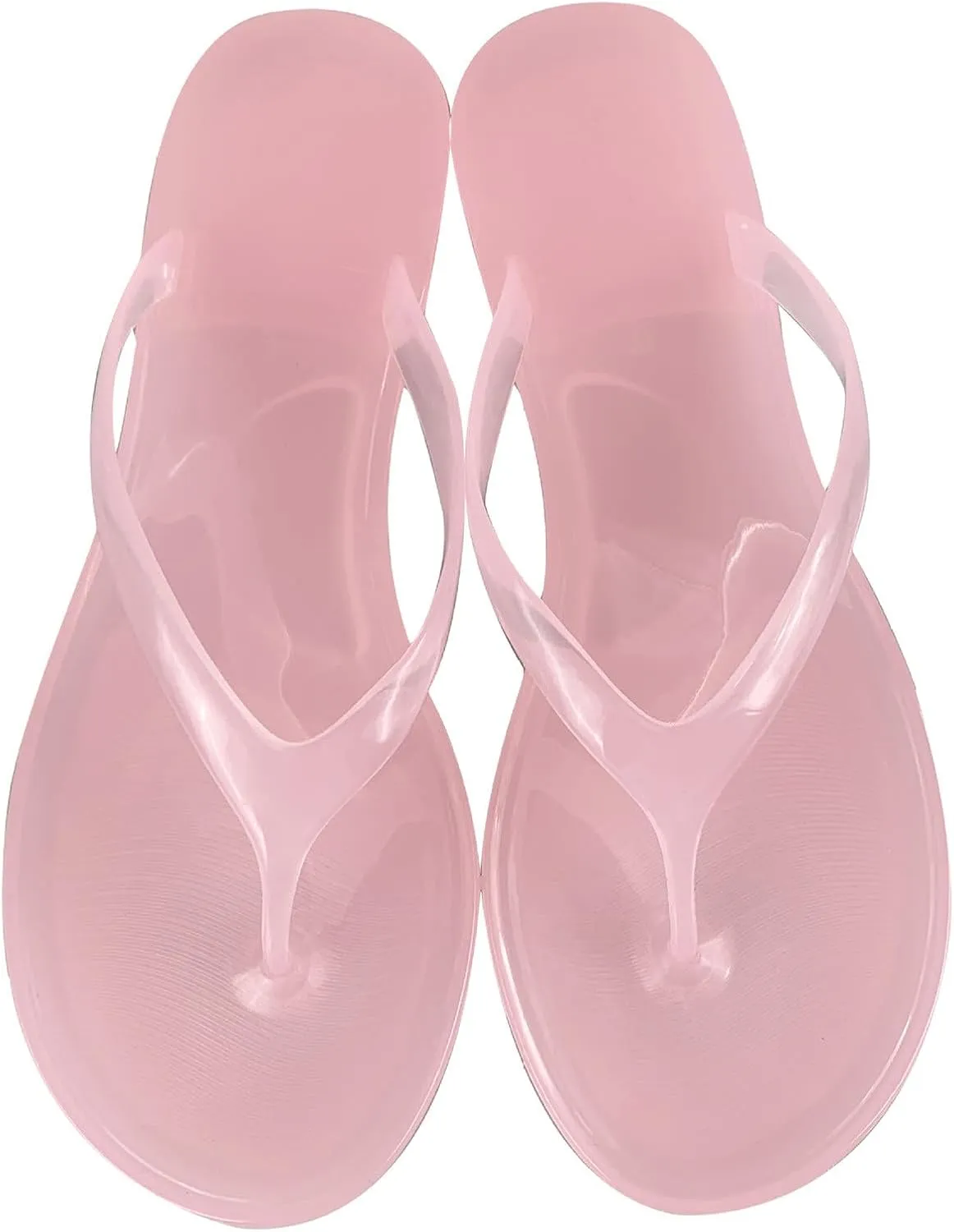 Ladies Summer Transparent Jelly Crystal Flat Bottom Toe Flip Microfiber Slippers Indoor Outdoor Slippers Women Summer