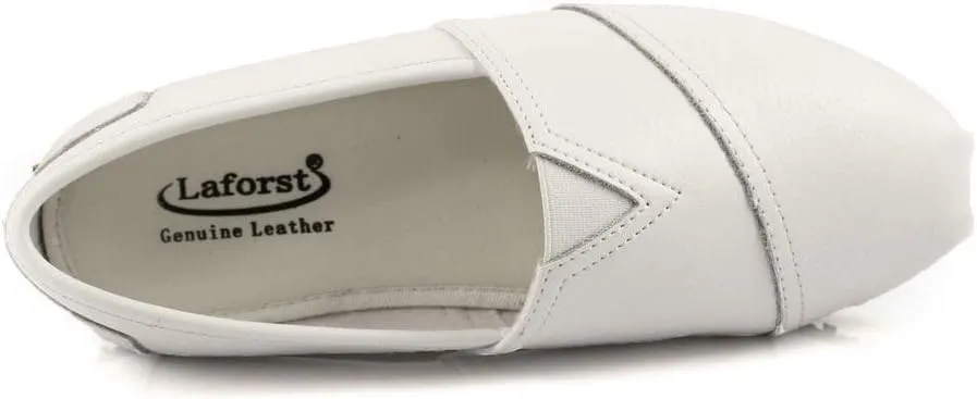 Laforst Womens Jess Leather Nonslip Nurse Waitress Flat